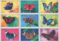 Aruba Vlinders postzegels